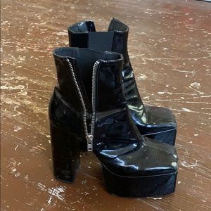 🖤 Black platform leather boots 🖤